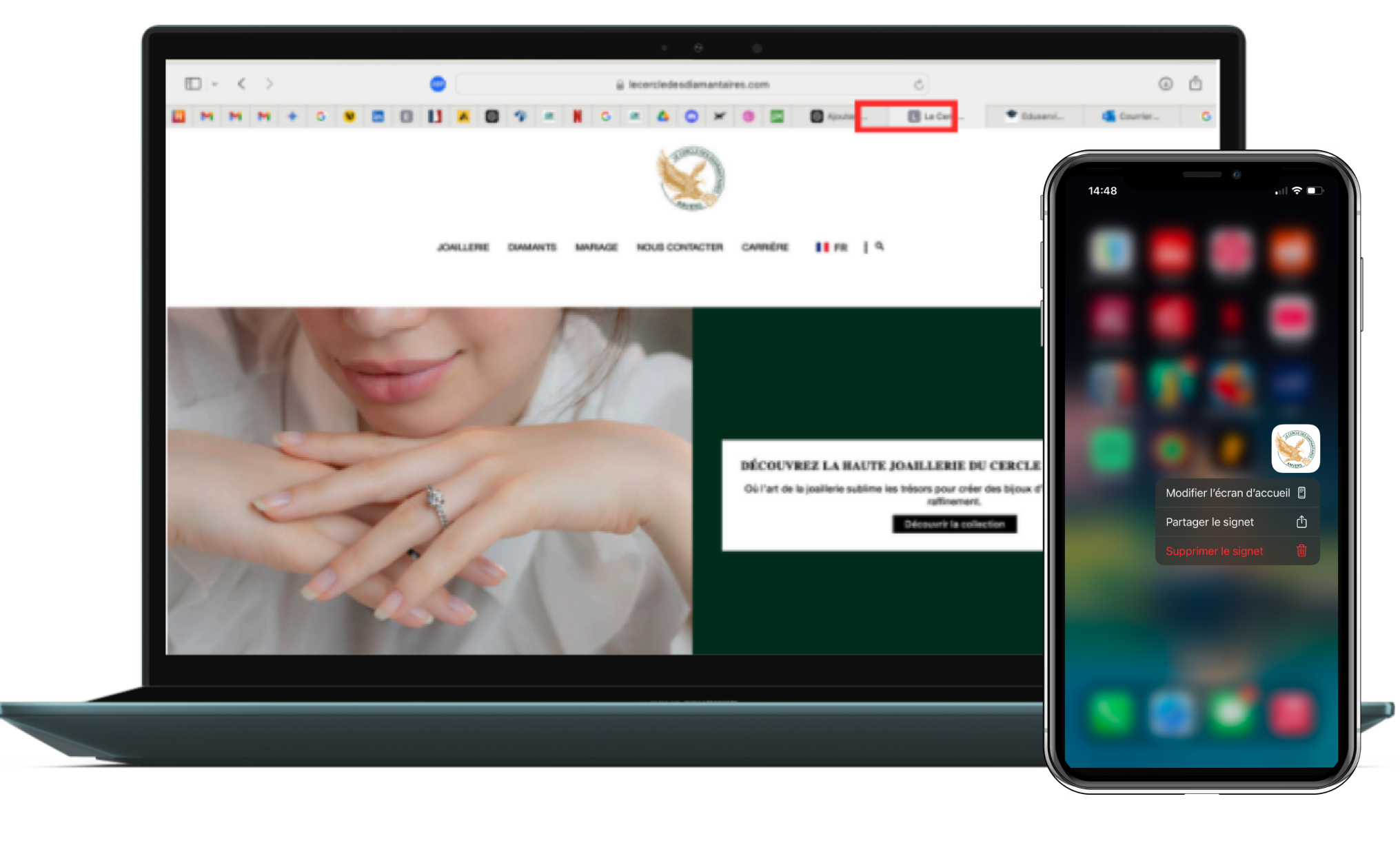 Illustration raccourci site